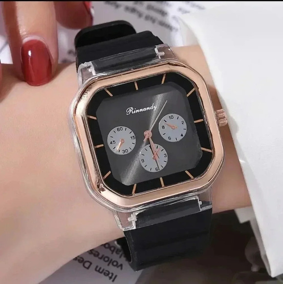 Rubber Strap Silicone Quartz Women's Sport Watch Fancy..NWT.. - Picture 1 of 5